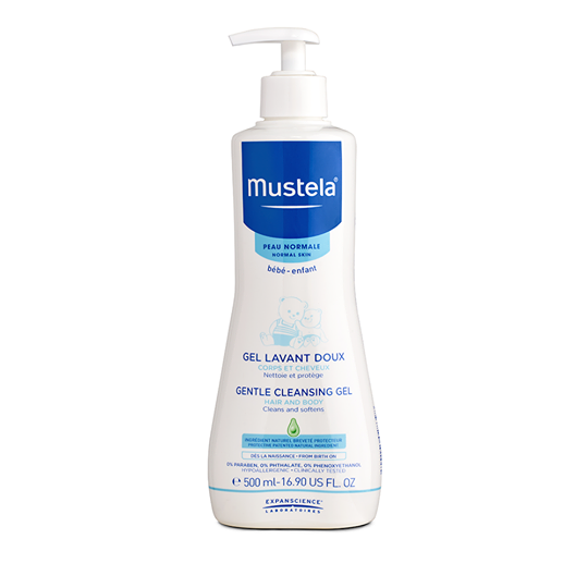 French Mustela 2 in 1 hair and skin body wash 500ml