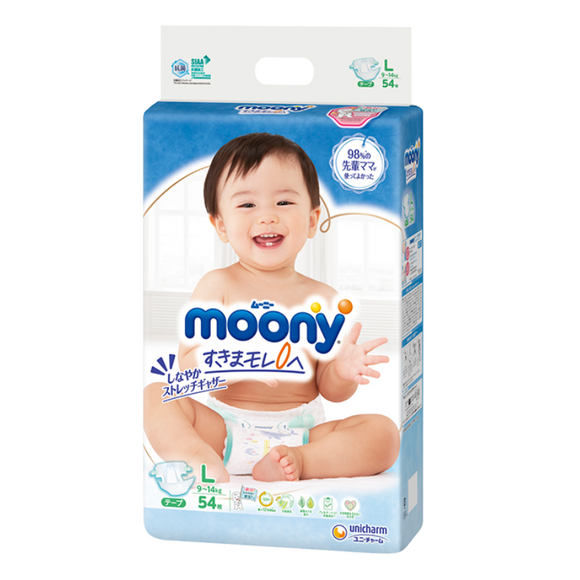 Moony diaper large size L58 ​​pieces (increased)